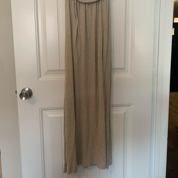 Strapless Maxi Dress w/ Pockets - Picture 2 of 2